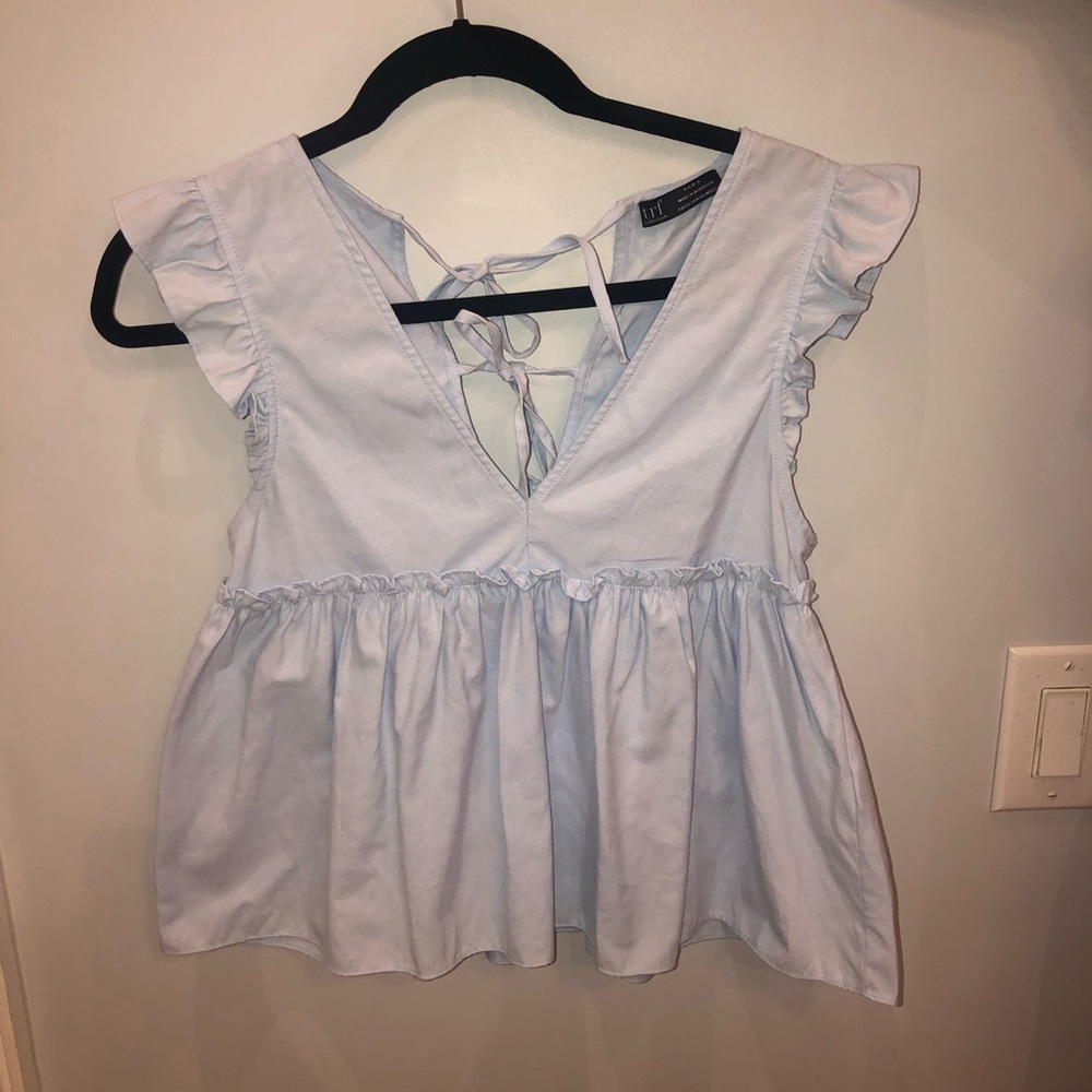 Light blue babydoll top